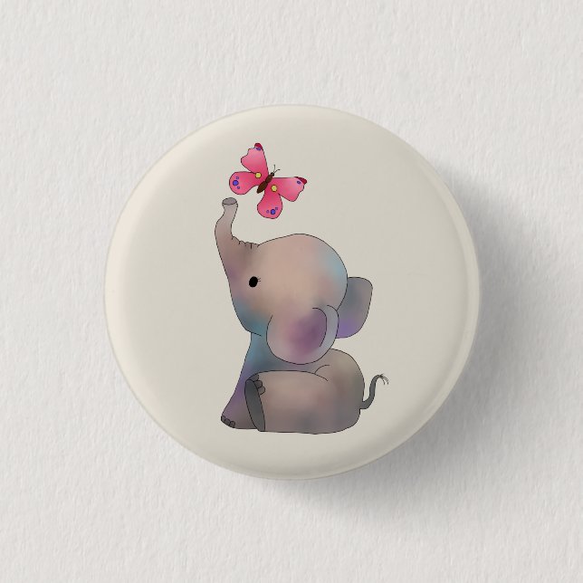 Elephant with butterfly button (Front)