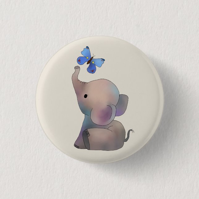 Elephant with butterfly button (Front)
