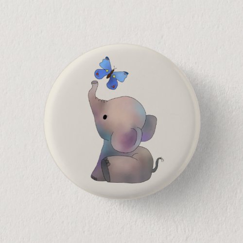 Elephant with butterfly button
