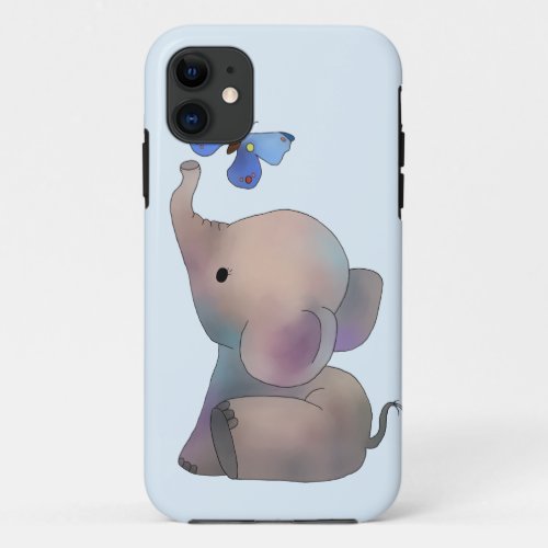 Elephant with butterfly iPhone 11 case