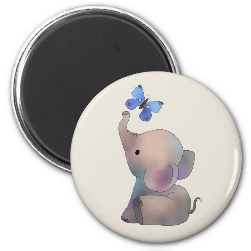 Elephant with butterfly magnet