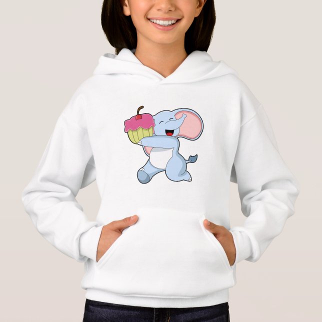 Elephant with Cake Hoodie (Front)