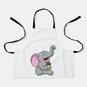 Elephant with Chocolate Waffle ice cream Apron