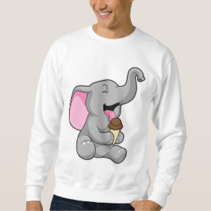 Elephant with Chocolate Waffle ice cream Sweatshirt