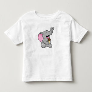 Elephant with Chocolate Waffle ice cream Toddler T-shirt