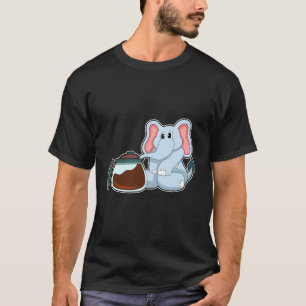 Elephant with Coffee pot T-Shirt