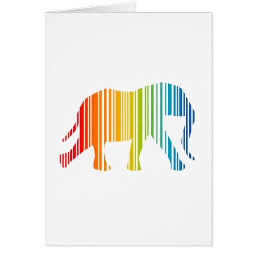 Elephant with Color Bar Code Cards (Front)