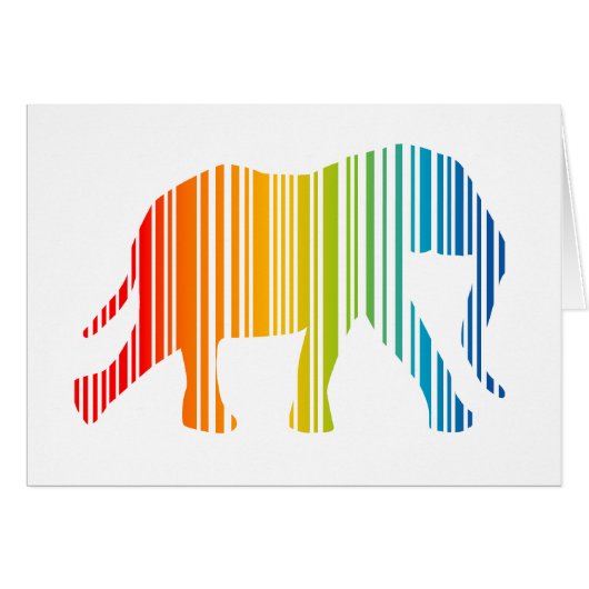 Elephant with Color Bars (Front Horizontal)