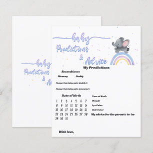 Elephant with Colorful Rainbow Baby Shower Game