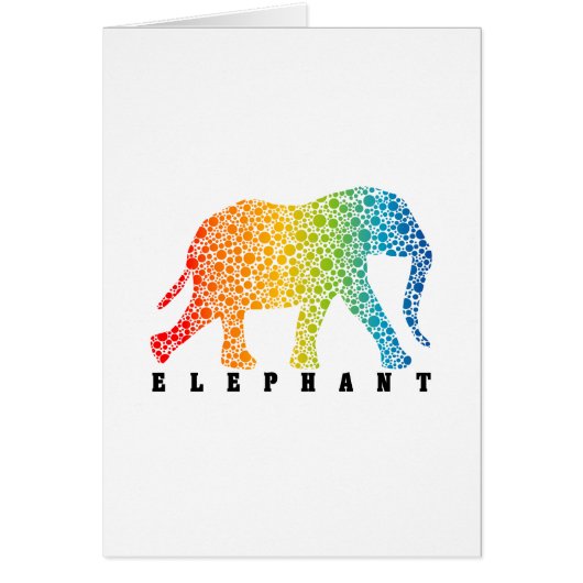 Elephant with Colors Cards (Front)