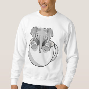 Elephant with Cup Sweatshirt