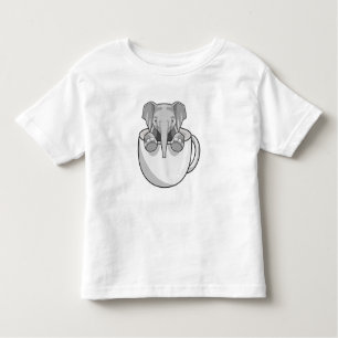 Elephant with Cup Toddler T-shirt
