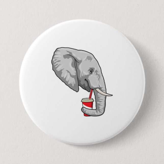 Elephant with Drink Button (Front)