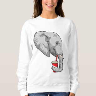 Elephant with Drink Sweatshirt