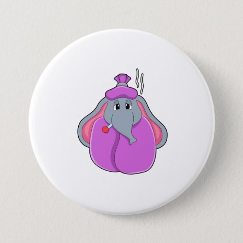 Elephant with Fever thermometer Button