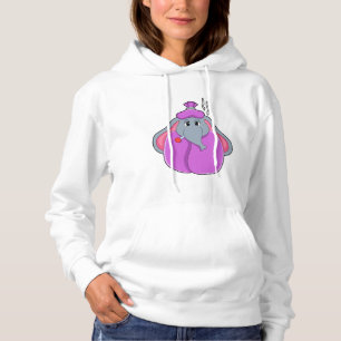 Elephant with Fever thermometer Hoodie