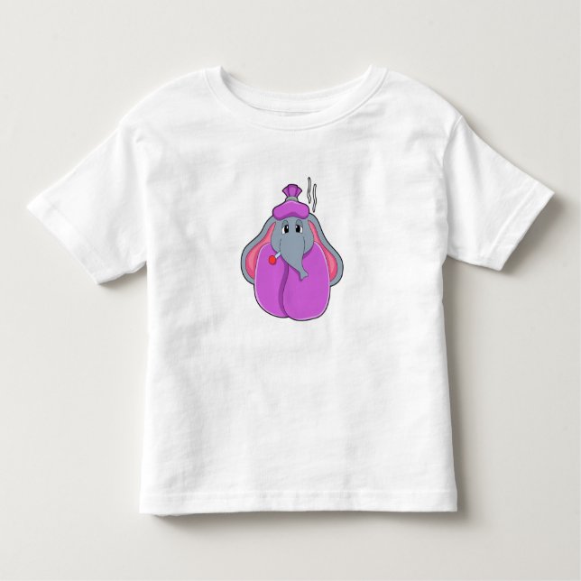 Elephant with Fever thermometer Toddler T-shirt (Front)