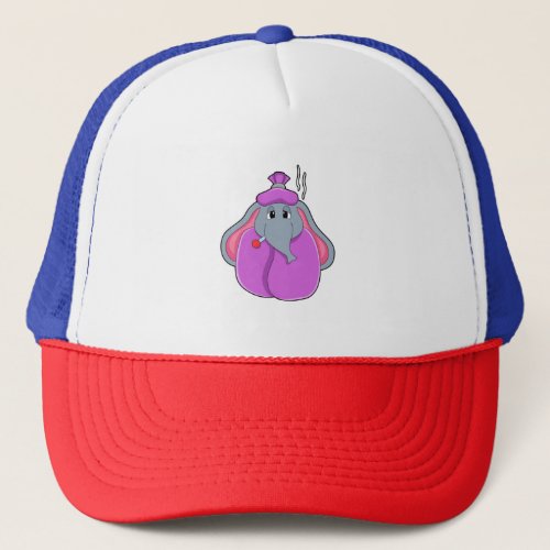 Elephant with Fever thermometer Trucker Hat