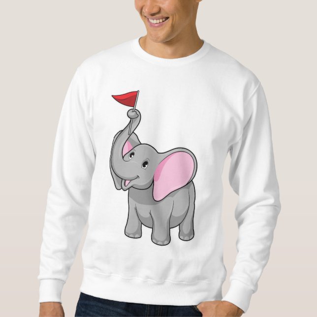 Elephant with Flag Sweatshirt (Front)