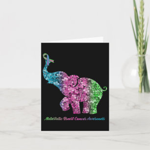 Elephant With Flower Metastatic Breast Cancer Awar Card