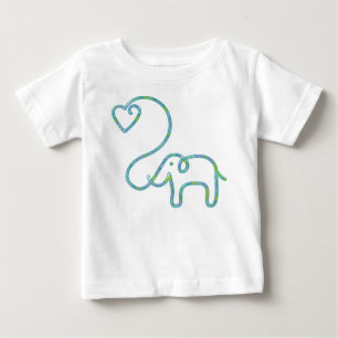 ELEPHANT with heart Baby T-Shirt