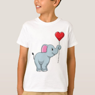 Elephant with Heart Balloon T-Shirt