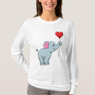 Elephant with Heart Balloon T-Shirt