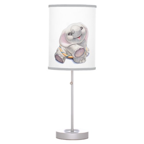 Elephant with Hula_Hoop Table Nursery Lamp