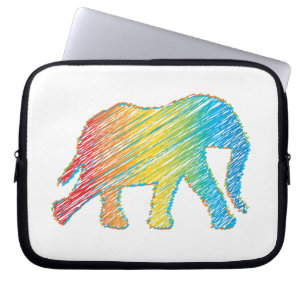 Elephant with Lines Laptop Sleeve