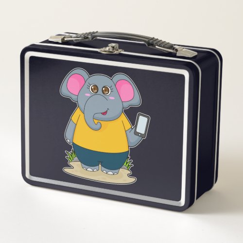 Elephant with Mobile Metal Lunch Box