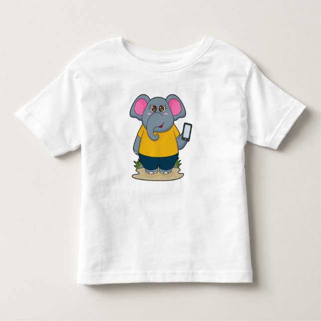 Elephant with Mobile Toddler T-shirt (Front)