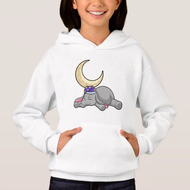 Elephant with Moon Hoodie (Front)