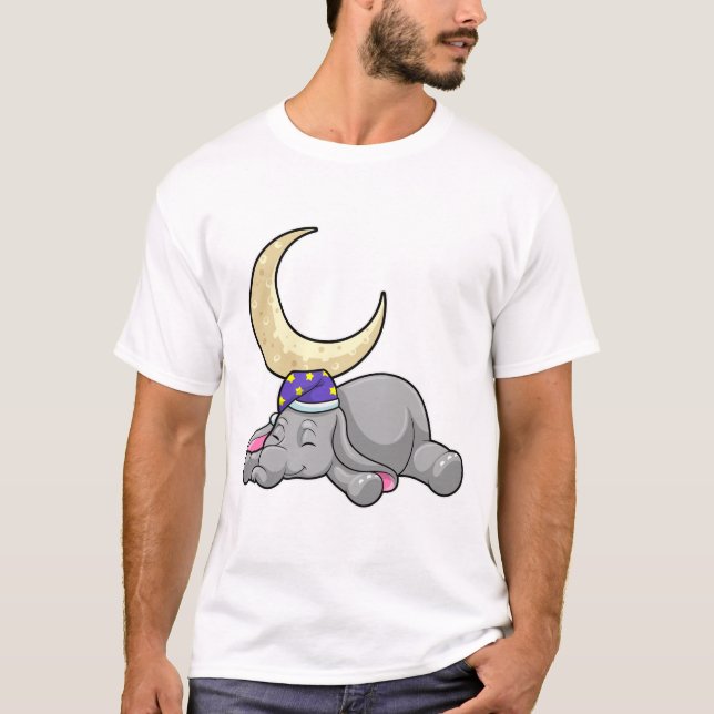 Elephant with Moon T-Shirt (Front)