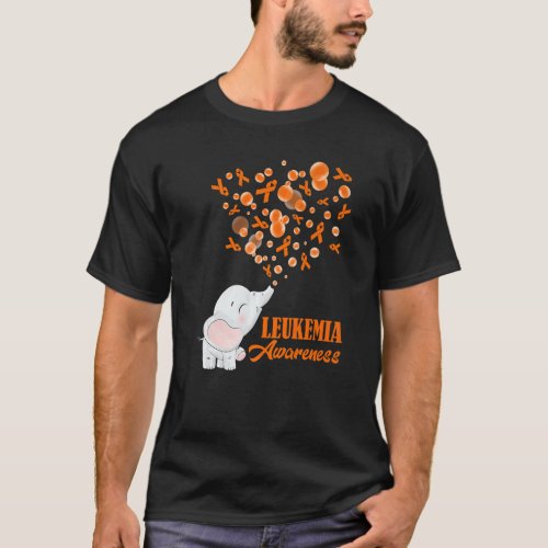 Elephant With Orange Balloons Leukemia Awareness M T_Shirt
