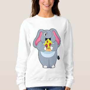 Elephant with Pizza Sweatshirt
