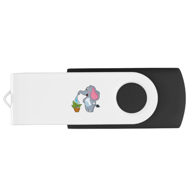 Elephant with Plant Flash Drive (Back)