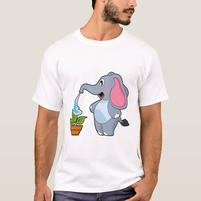 Elephant with Plant T-Shirt (Front)