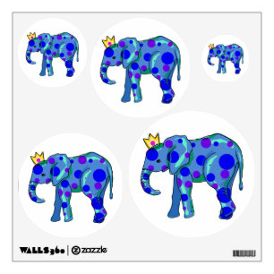 Elephant with Polka Dots Wall Decals