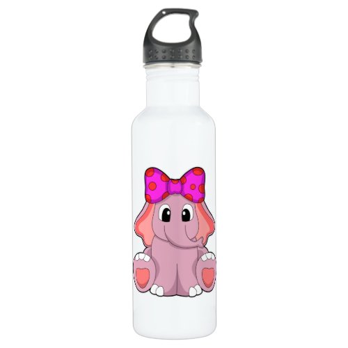 Elephant with Ribbon Stainless Steel Water Bottle