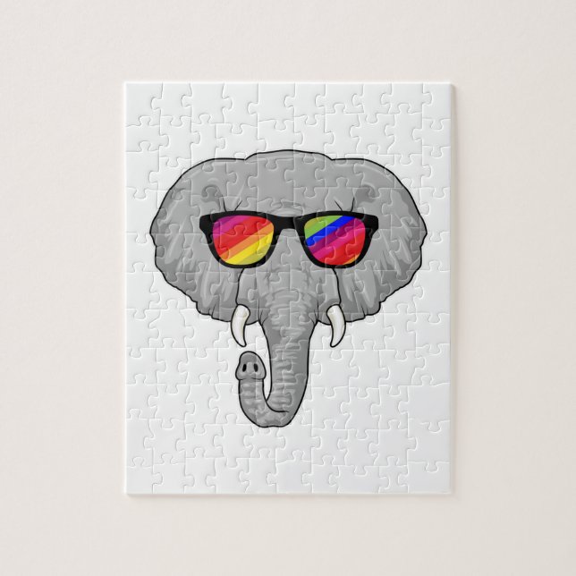 Elephant with Sunglasses Jigsaw Puzzle (Vertical)