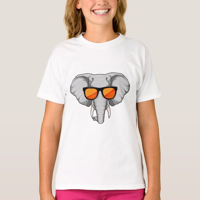 Elephant with Sunglasses T-Shirt (Front)