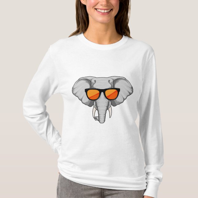 Elephant with Sunglasses T-Shirt (Front)