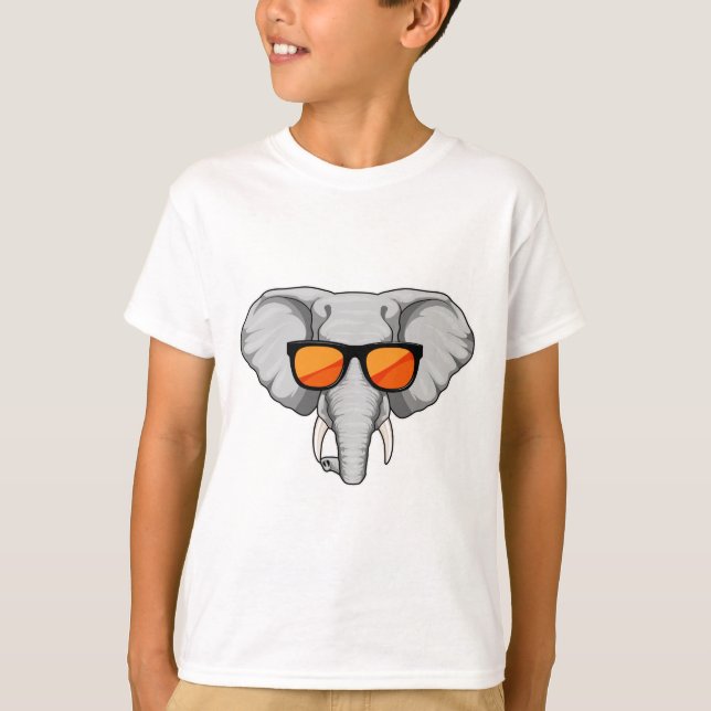Elephant with Sunglasses T-Shirt (Front)