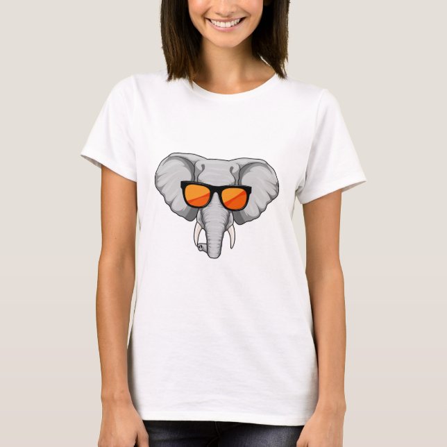 Elephant with Sunglasses T-Shirt (Front)