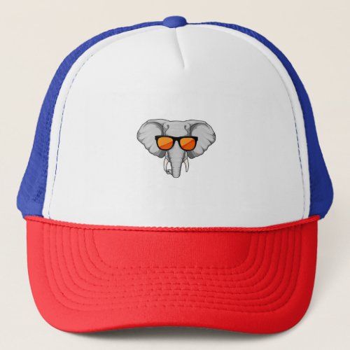 Elephant with Sunglasses Trucker Hat