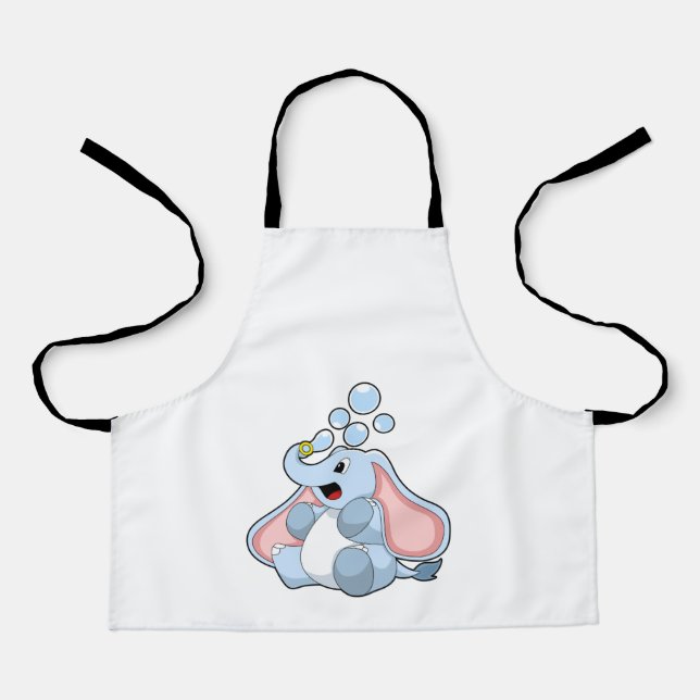 Elephant with Water bubbles Apron (Front)