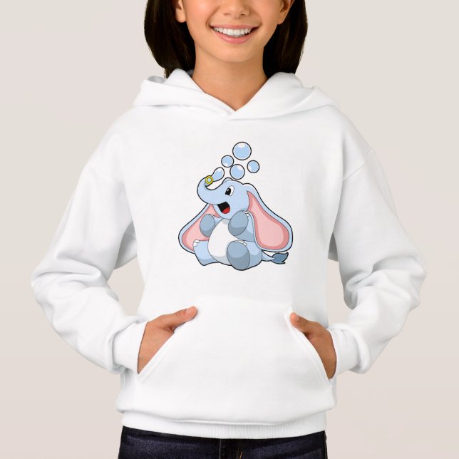 Elephant with Water bubbles Hoodie (Front)