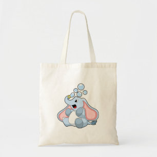 Elephant with Water bubbles Tote Bag