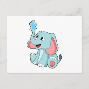 Elephant with Water Postcard