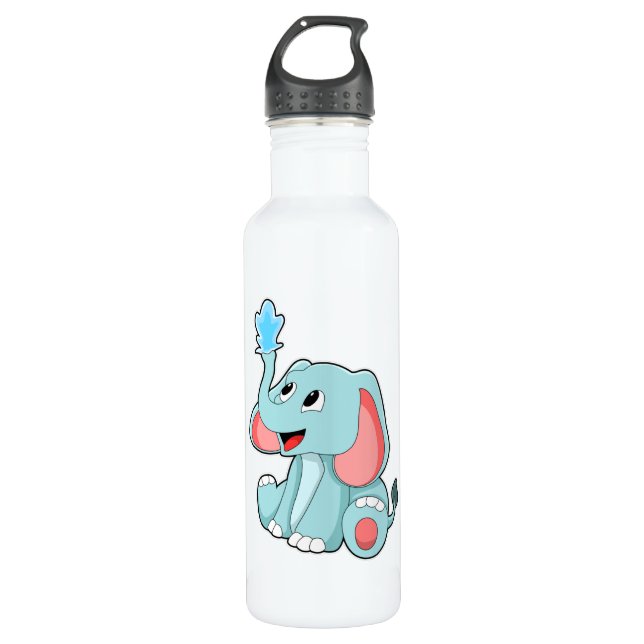 Elephant with Water Stainless Steel Water Bottle (Front)